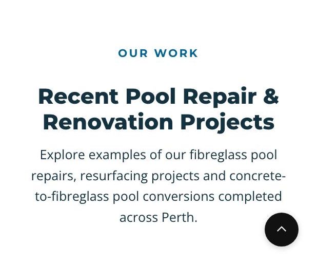 Your projects aren't shown as before-and-afters.